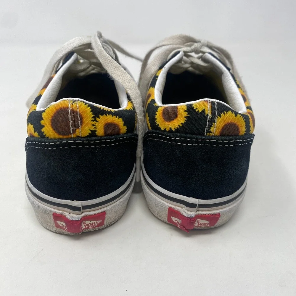 Vans Off the Wall Sunflowers Lace up Low‎ Top Shoes US Junior Girls Size 4